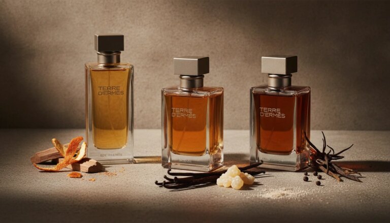 Terre d’Hermès EDT vs Intense vs Pure Parfum: Guia Completo 2026